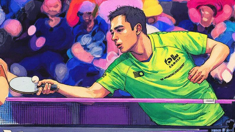 Hugo Calderano é eliminado por Kanak Jha no WTT Champions de Montpellier (Foto: Divulgação / WTT)