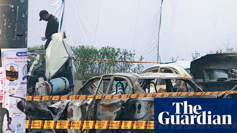 An investigator examines the site of Monday's car explosion near the historic Red Fort, in New Delhi, India, Tuesday, 11 Nov, 2025. Photograph: AP