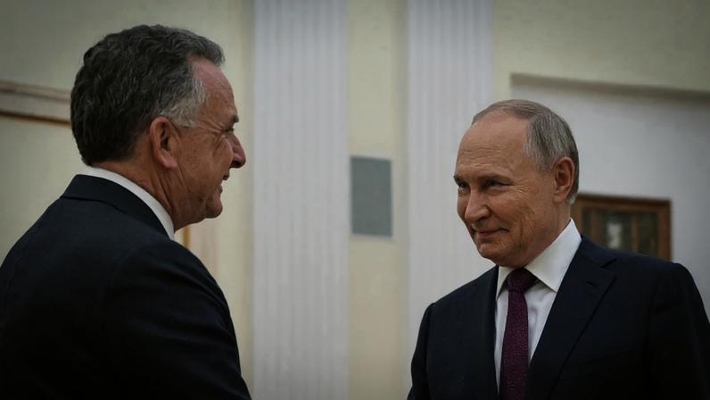 File image of Russian president Vladimir Putin meeting with Steve Witkoff, the US special envoy, in April. Photograph: Kristina Kormilitsyna/SPUTNIK/KREMLIN POOL/EPA