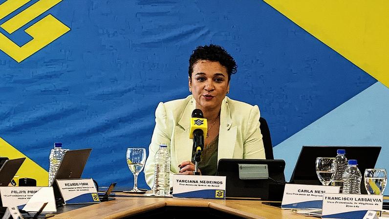 Após perdas com inadimplência, Banco do Brasil coloca foco em crédito com garantia | Tarciana Medeiros, CEO do BB, deu mais informações sobre a estratégia de crescimento para 2026, com expectativa de corte da Selic no segundo trimestre (Divulgação/BB)
