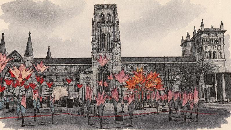 Jigantics, Elysium Garden at Lumiere Durham 2025; Courtesy of Artichoke