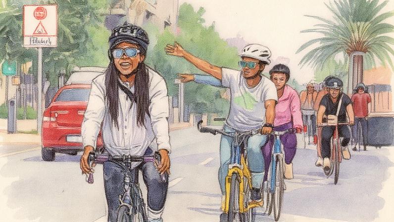 Members of the Girls on Bikes bicycle club in Johannesburg. Photograph: James Oatway/The Guardian