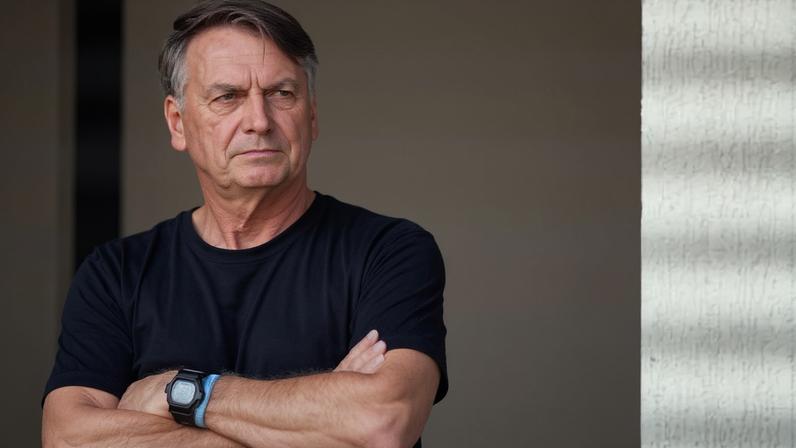 Brazil’s former president, Jair Bolsonaro, pictured while still under house arrest.