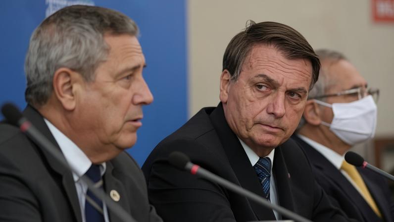 Jair Bolsonaro e Walter Braga Netto foram denunciados pela PGR por tentativa de golpe de Estado. Foto: Marcos Corrêa/PR