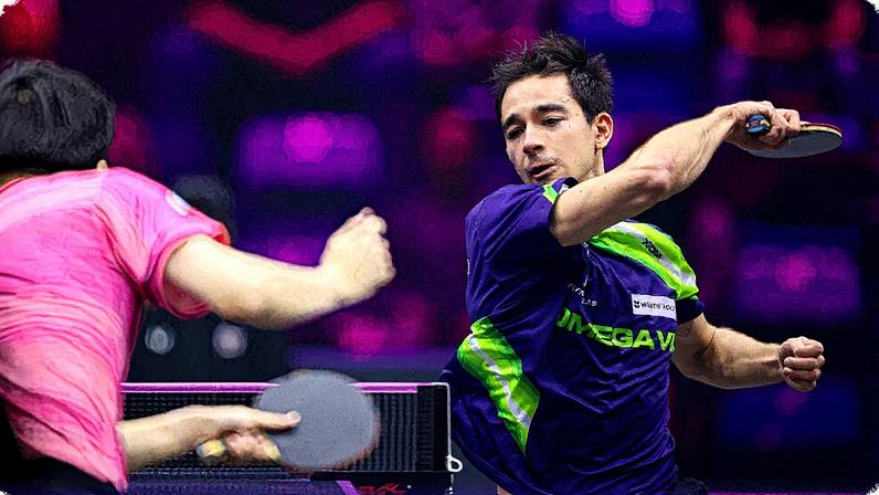 Hugo Calderano no WTT de Montpellier 2025 (Foto: World Table Tenis)