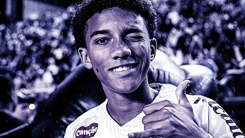 Robinho Jr chamou atenção em empate pelo Santos (Foto: Raul Baretta/ Santos FC)