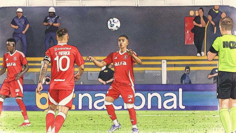 Luis Otávio em jogo contra o São Paulo (Foto: Ricardo Duarte/SC Internacional)