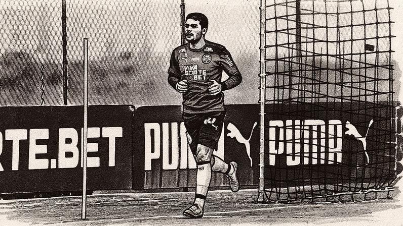 Michel Araújo treina separado do restante do elenco (Foto: Letícia Martins / EC Bahia)