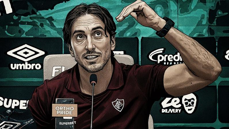 Zubeldía em entrevista coletiva pelo Fluminense (Foto: Marcelo Gonçalves / Fluminense FC)