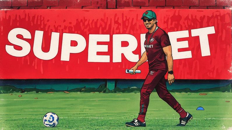 Zubeldía em treino do Fluminense (Foto: Marcelo Gonçalves / Fluminense FC)