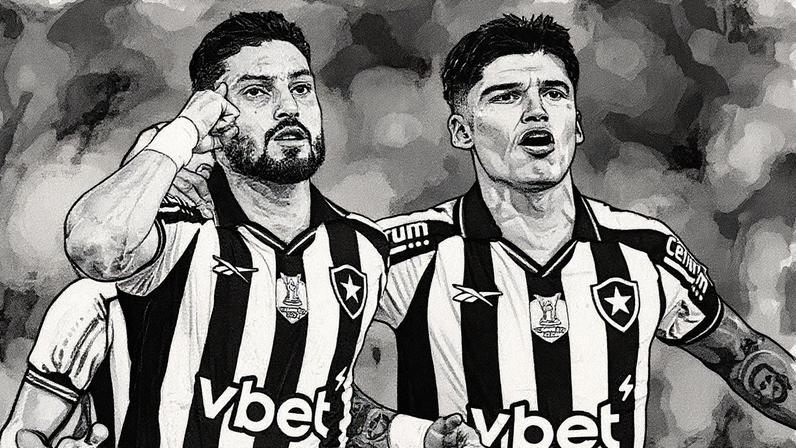 Comemoração de Alex Telles no gol do Botafogo (Foto: Vítor Silva/Botafogo)