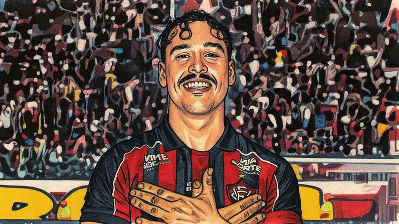 Lucas Halter comemora vitória contra o Internacional (Foto: Victor Ferreira / EC Vitória)