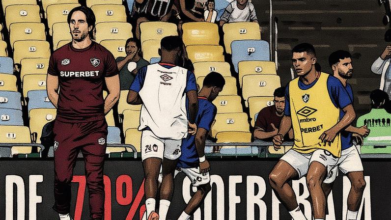 Zubeldía no aquecimento dos jogador do Fluminense (Foto: MARCELO GONÇALVES / FLUMINENSE F.C)