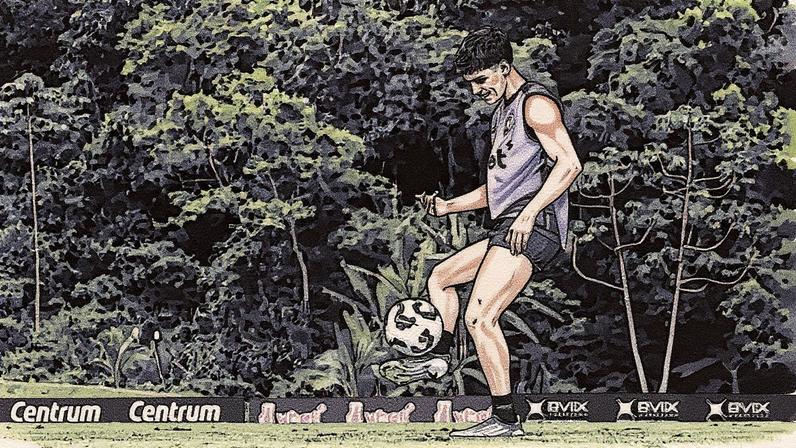 Álvaro Montoro em treino do Botafogo (Foto: Vítor Silva/Botafogo)