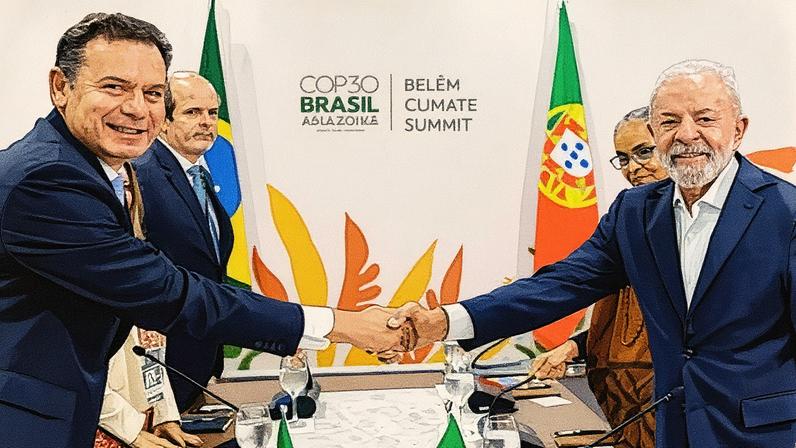 O presidente Lula (PT) e o primeiro-ministro de Portugal, Luís Montenegro. Foto: Ricardo Stuckert/PR