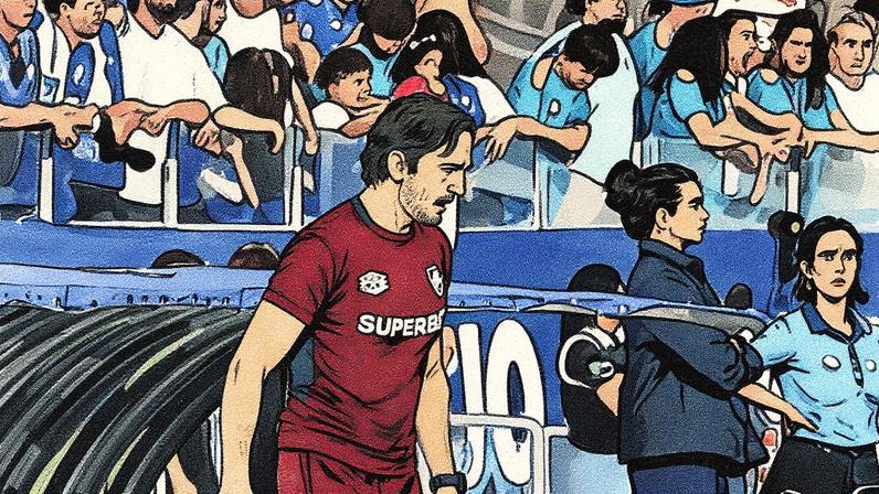 Zubeldía no gramado em Cruzeiro x Fluminense (Foto: Lucas Merçon/ Fluminense FC)