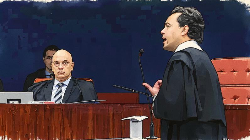 Advogado Jeffrey Chiquini e ministro Alexandre de Moraes. (Foto: Rosinei Coutinho/STF)