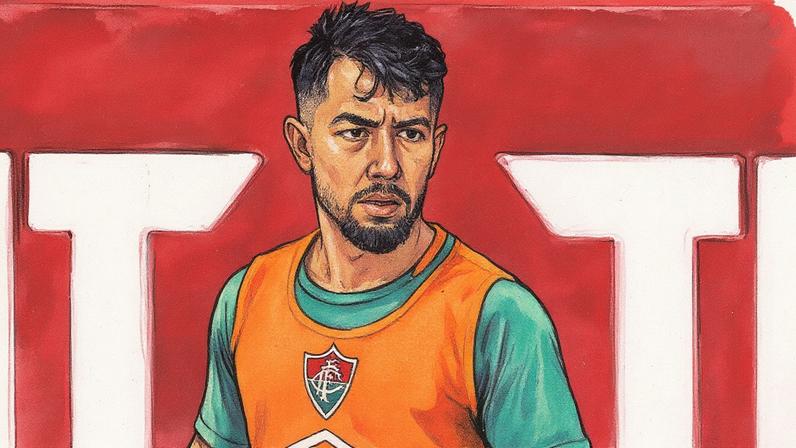 Lucho Acosta em ação no treino do Fluminense (Foto: Marcelo Gonçalves / Fluminense FC)