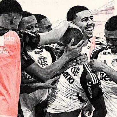 Douglas Teles comemora gol no primeiro lance como profissional pelo Flamengo