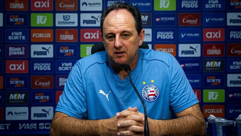 Rogério Ceni em entrevista coletiva depois da partida contra o Juventude (Foto: Letícia Martins/EC Bahia)