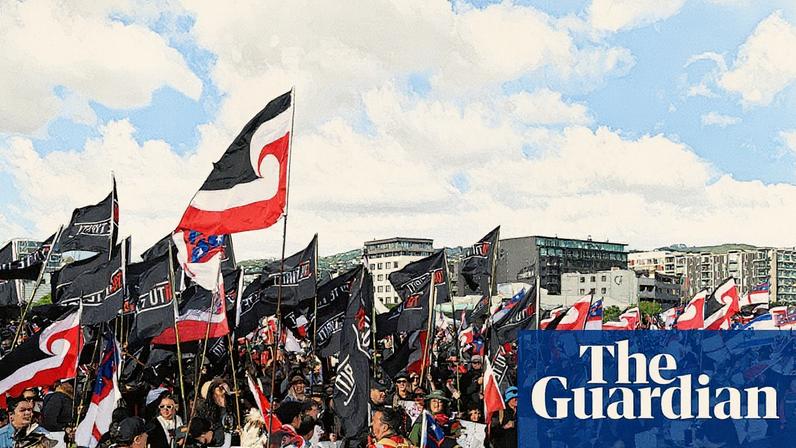 The New Zealand government’s policies and attempt to redefine the principles of the Treaty of Waitgani led to the largest ever protest over Māori rights in 2024. Photograph: Joe Allison/Getty Images