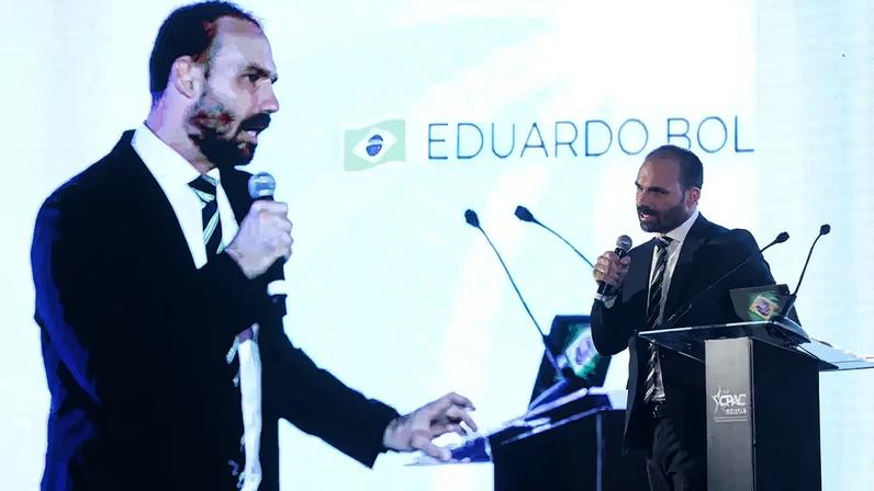 Deputado federal Eduardo Bolsonaro (PL-SP) (Foto: Sáshenka Gutiérrez/EFE)