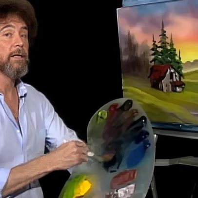 Quadro de Bob Ross atinge US$ 1 milhão em leilão para redes públicas dos EUA