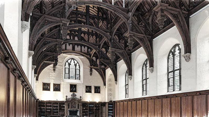 Fit for an archbishop: Lambeth Palace’s newly restored Great Hall, with its hammerbeam roof Photo © Hufton+Crow