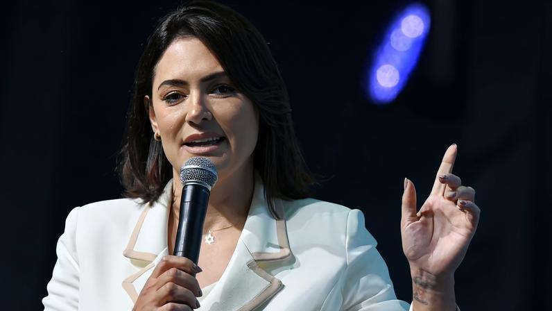Ex-primeira-dama e presidente nacional do PL Mulher, Michelle Bolsonaro. (Foto: Andre Borges/EFE)