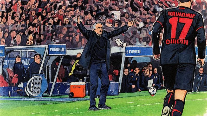 José Mourinho no banco no jogo entre o Benfica e o Bayer Leverkusen, na Liga dos Campeões - Foto: Miguel Nunes