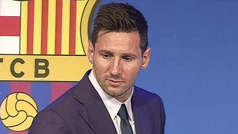 Lionel Messi se emociona ao dar adeus ao Barcelona