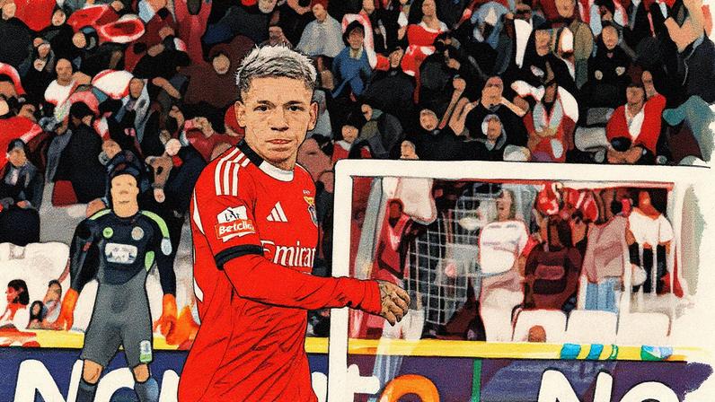 Gianluca Prestianni, extremo do Benfica - Foto Imago