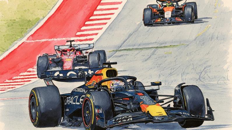 Max Verstappen durante a corrida do GP dos EUA de Fórmula 1 (Foto: Ronaldo Schemidt / AFP)