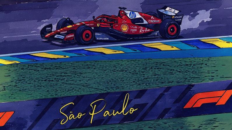 Leclerc no Autódromo de Interlagos (Foto: Miguel Schincariol/ AFP)
