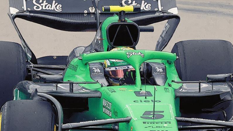 Gabriel Bortoleto na corrida sprint do GP do Brasil (Foto: Miguel Schincariol/ AFP)