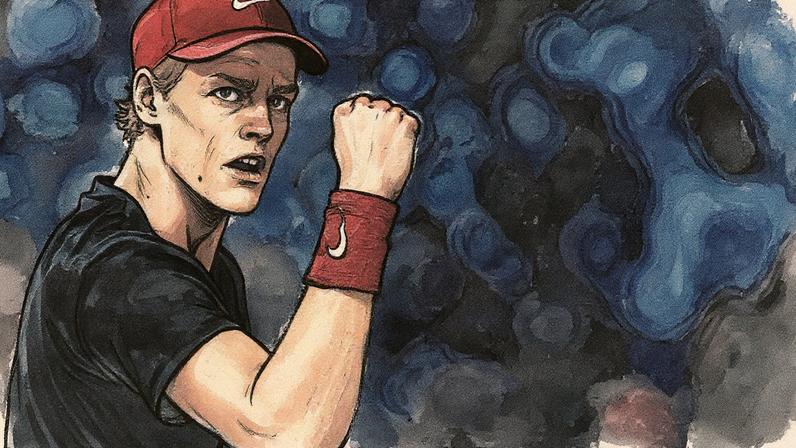 Carlos Alcaraz contra Aliassime (Foto: Marco BERTORELLO / AFP)