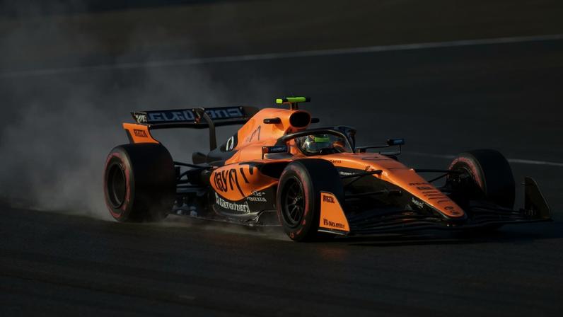 Lando Norris na classificação do GP de Las Vegas (Foto: Frederic J. Brown / AFP)