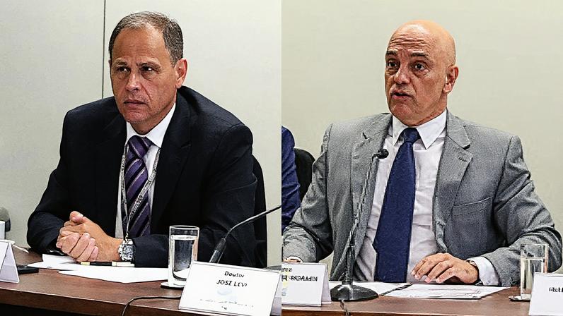 Eduardo Tagliaferro e Alexandre de Moraes, em reunião entre o TSE e as plataformas digitais, em 2022. (Foto: LR Moreira/TSE)