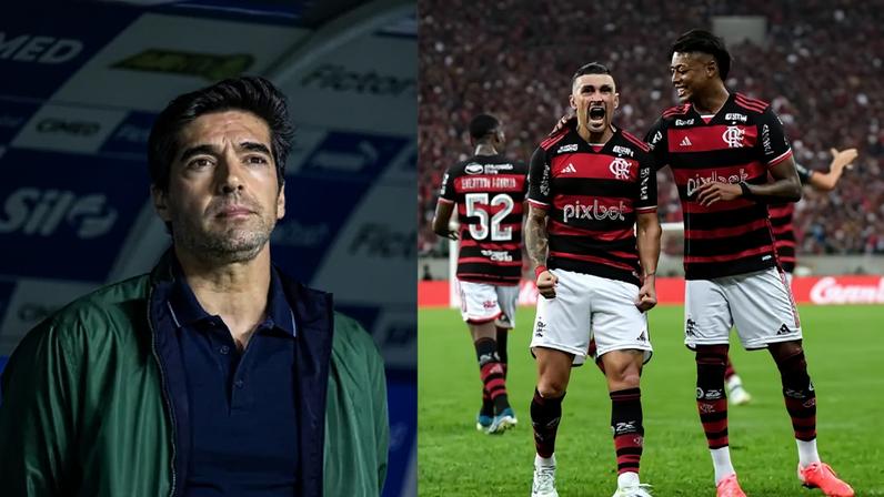 Abel Ferreira, Arrascaeta e Bruno Henrique são destaques da final da Libertadores entre Palmeiras e Flamengo (Fotos: JHONY INACIO/Agencia Enquadrar/Gazeta Press | Thiago Ribeiro/Agif/Gazeta Press)