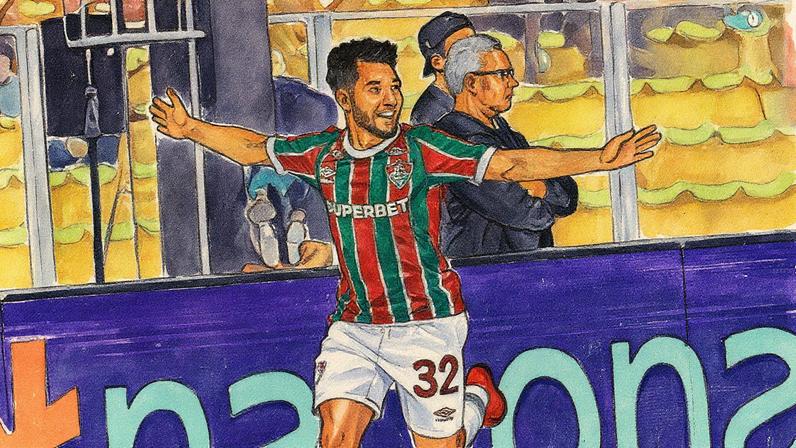 Lucho Acosta, reforço desta temporada, vive boa fase com o Fluminense (Foto: Andrey Queiroz / RP FOTOPRESS)