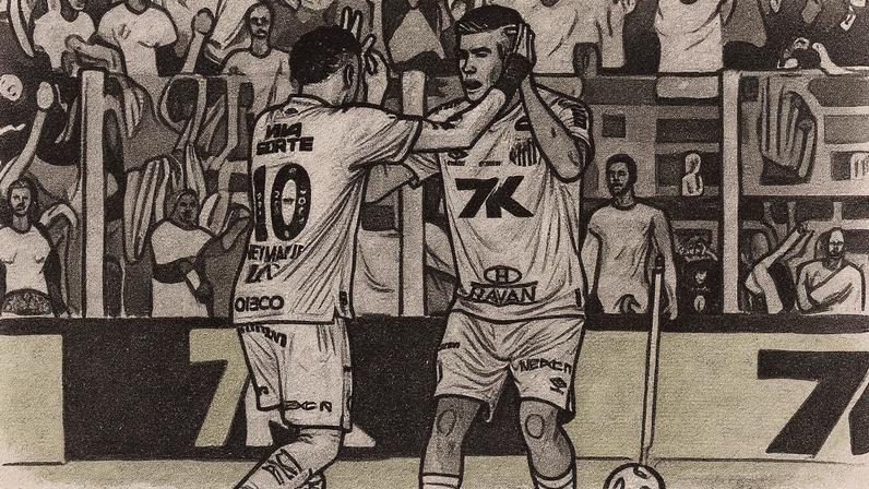 Adonis Frías marcou o gol do empate do Peixe (Foto: Divulgação/ Santos FC)