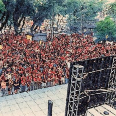 Telão fora da Arena da Baixada transmite Athletico x América-MG pela Série B