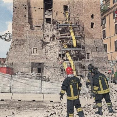 Parte da Torre medieval dos Conti desaba no Fórum Romano