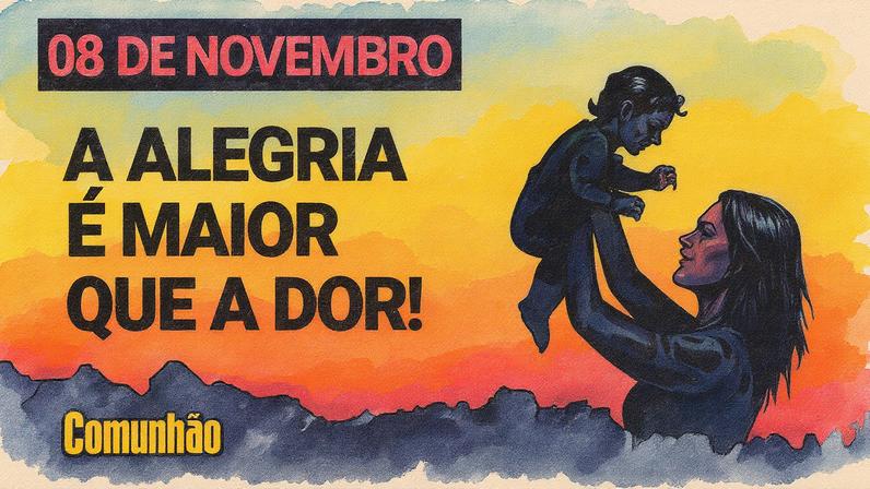 Alegria vence dor em devocional inspirador