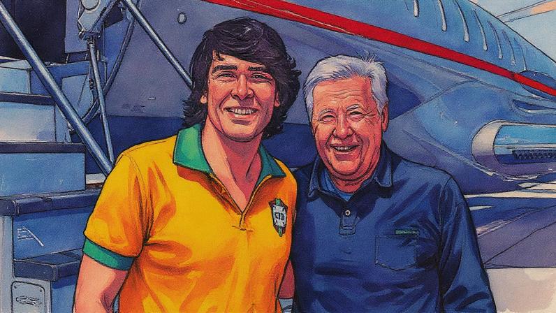 Ancelotti e Diego Fernandes juntos (Foto: Reprodução/ Instagram)