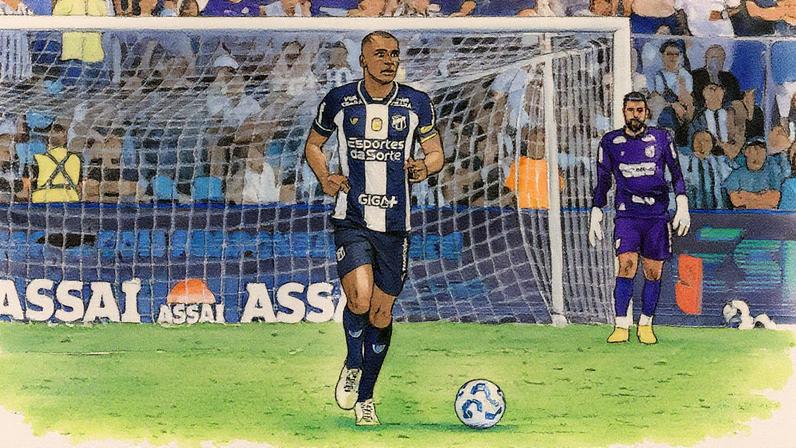Marllon em partida do Ceará contra o RB Bragantino, pelo Brasileirão (Foto: Gabriel Silva/Ceará SC)