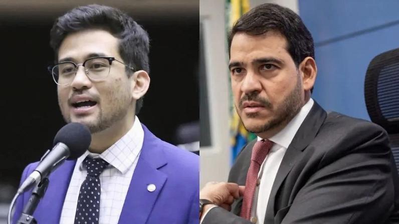 Kim Kataguiri e Jorge Messias. (Foto: Kayo Magalhães/Câmara dos Deputados; Emanuelle Senna/AGU)