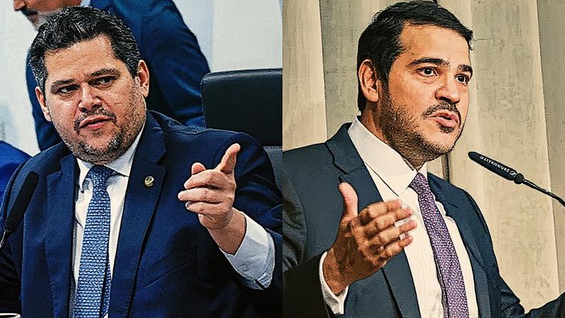 Tensão: Davi Alcolumbre e Jorge Messias. O presidente do Senado reclama da demora para o envio da mensagem da indicação do AGU e diz que o prazo para sabatina é coerente. (Foto: Geraldo Magela/Agência Senado; Fabio Rodrigues-Pozzebom/ Agência Brasil;)