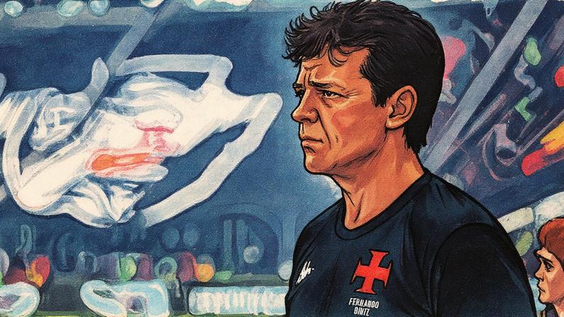 Fernando Diniz, técnico do Vasco, durante derrota para o Juventude (Foto: Jorge Rodrigues/Gazeta Press)