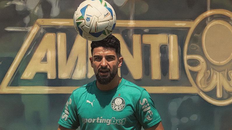 Flaco López, atacante do Palmeiras. (Foto: Cesar Greco/Palmeiras/by Canon)
